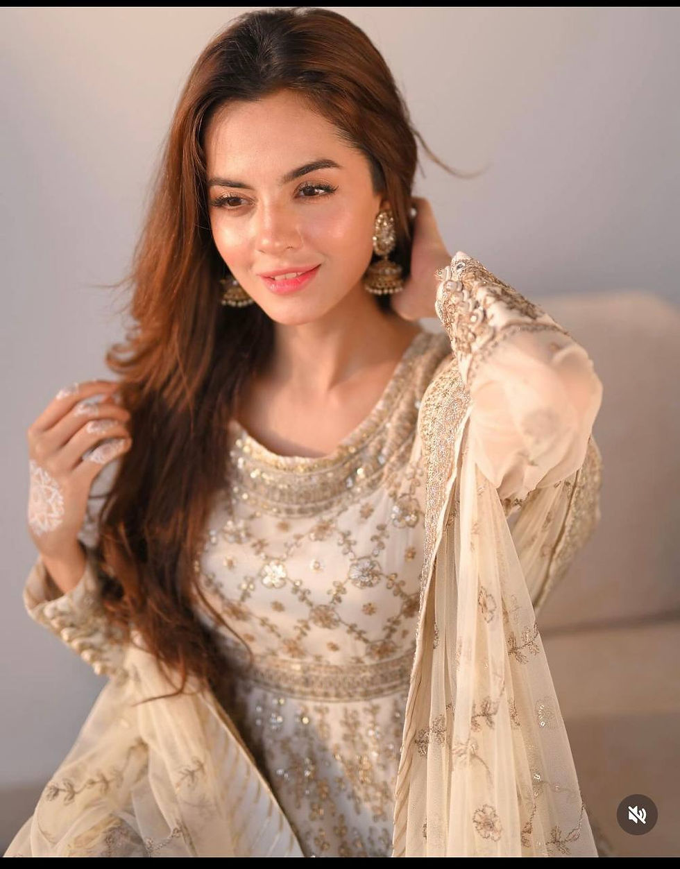 Thumbnail: Designer Anarkali Gown with Pant & Dupatta Set