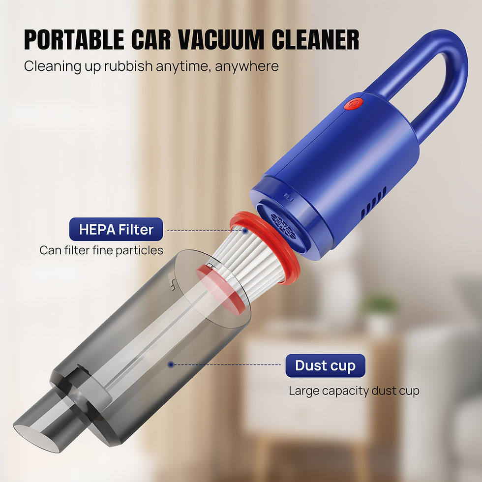 Thumbnail: Wireless Portable Car & Home Vacuum Cleaner, 6200Pa Strong Suction, 50W High Pow