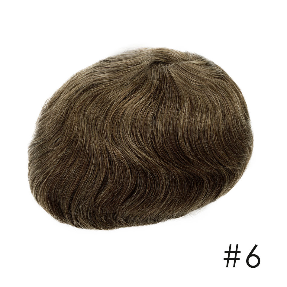 Thumbnail: Invisible Knot Natural Hairline Men Toupee