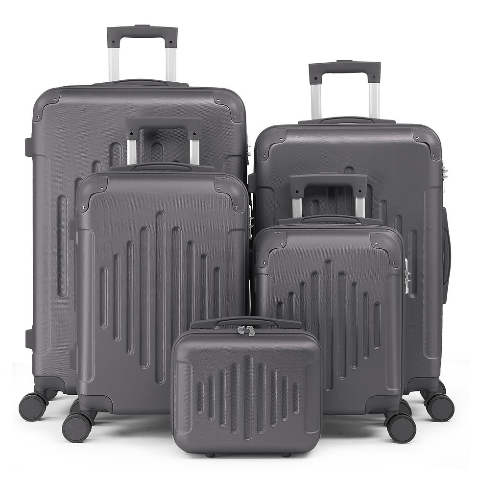 Thumbnail: 5pcs Luggage with Corner Protectors, 12/ 16/ 20/ 24/ 28-Inch, Durable Hard Shell