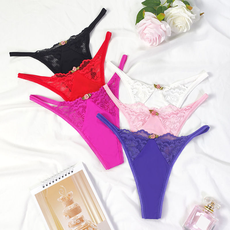 Thumbnail: Sexy Women Thongs G-String Woman Seamless Low Waist Panties Intimate Lingerie Fe