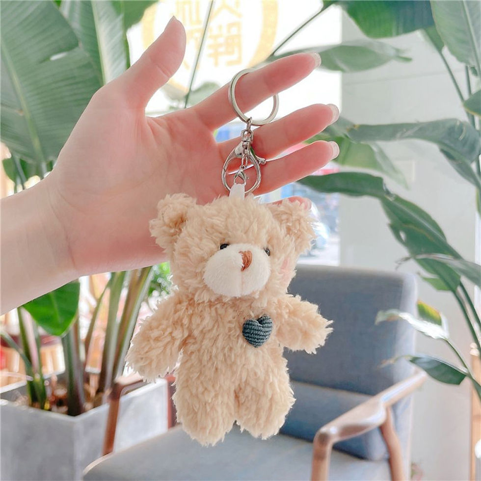 Thumbnail: Kawaii 11cm Soft Teddy Bear Keychain Plush Toys