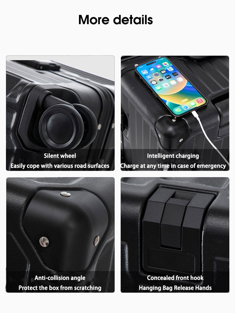 Thumbnail: Hard Shell Carry-On Suitcase Rolling Travel Luggage with Spinner Wheels 20 24 26