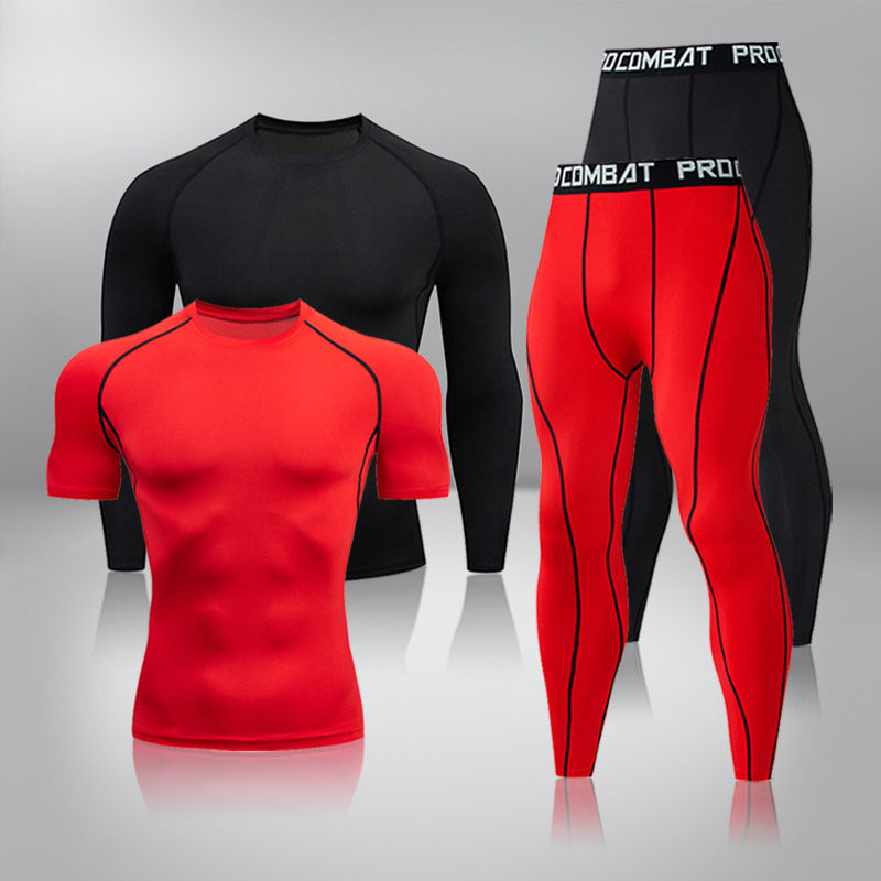 Gym Tight Training Clothing Workout Jogging Sports Set Fitness Men's Compression