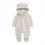 Thumbnail: Newborn Baby Winter Fleece Romper Solid Hooded Thick Infant Outfits For 0-24M Ko