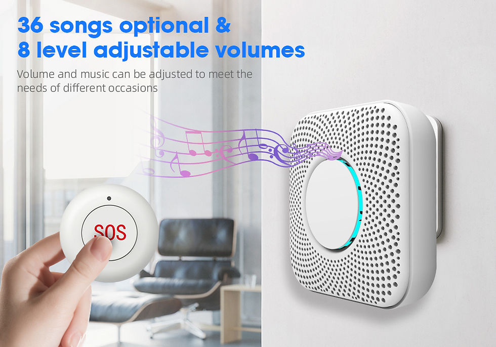 Thumbnail: Emergency Button Wireless Remote Call SOS Button 433MHz Caregiver Pager Home Sec
