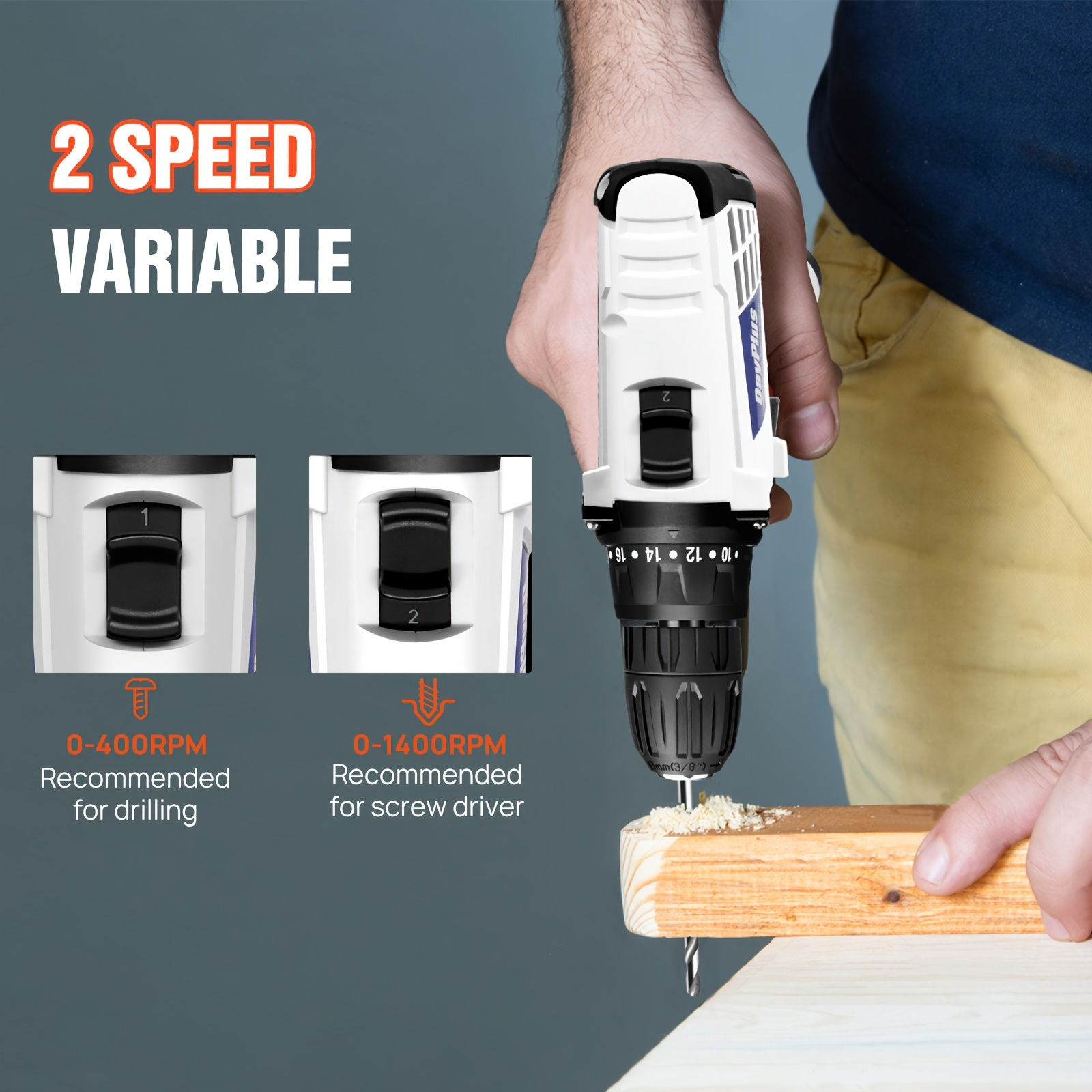 Small Cordless Drill And Screwdriver Set 16.8V Power Drill Driver Set Compact &