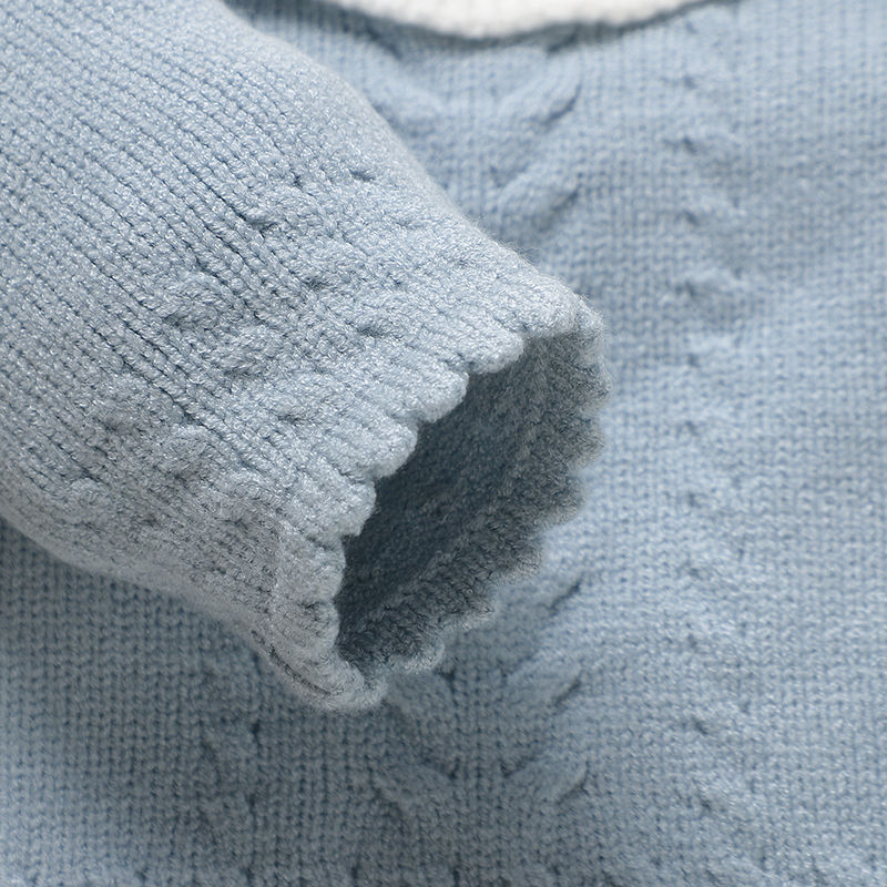 Thumbnail: Baby Clothes Sets Winter Warm Knitted Newborn Boys Girls Long Sleeve Sweater Sho