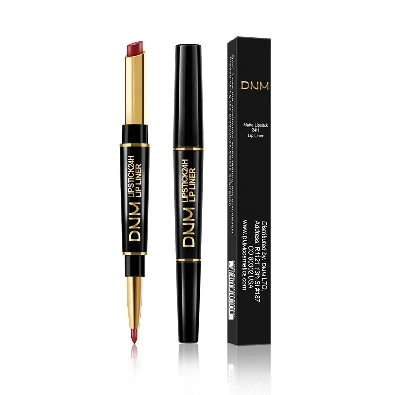 Thumbnail: DNM Double-ended Matte Lipstick Pencil Non-stick Cup Long Lasting Lipstick Lip L