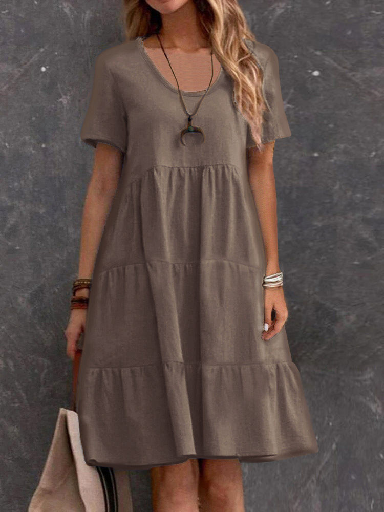 Thumbnail: Summer New Women's Casual Dresses  Women Elegant Vestidos Midi  Kadın Elbisesi 
