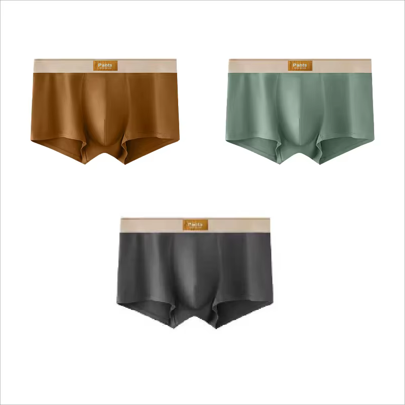 Thumbnail: 4 pcs Men Underwear Cotton BoxerShorts Hombre Panties Man Breathable Underpants 