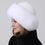 Thumbnail: Real Fur Dome Hats for Women Natural Fox Mink Fur Cap Winter Luxury Warm Fashion
