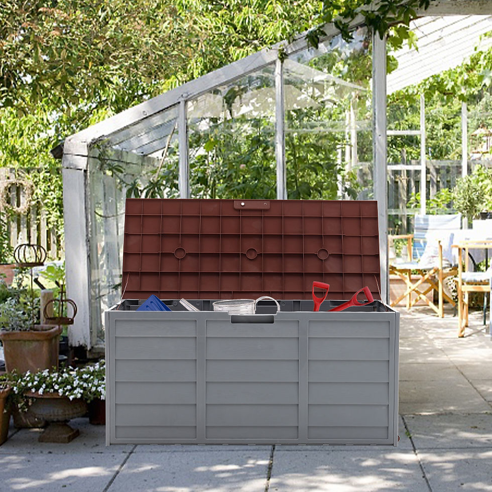 Thumbnail: Voltsify 290L Waterproof Large Plastic Garden Storage Box with Lift-up Top  and 