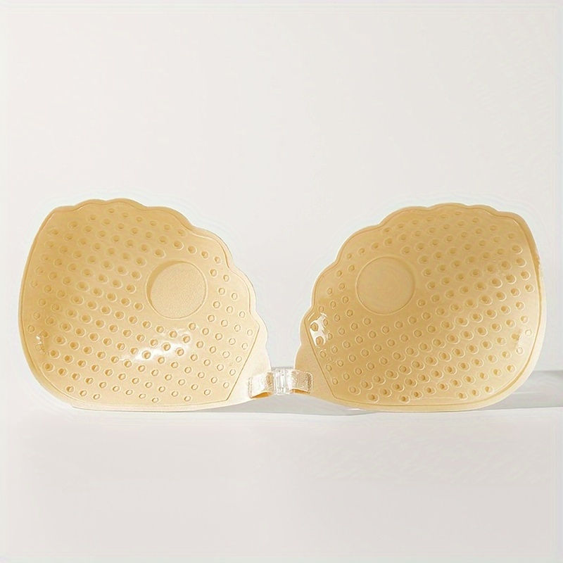 Thumbnail: Silicone Adhesive Bra with Lace Embroidery, Invisible Seamless Nipple Cover, Bri