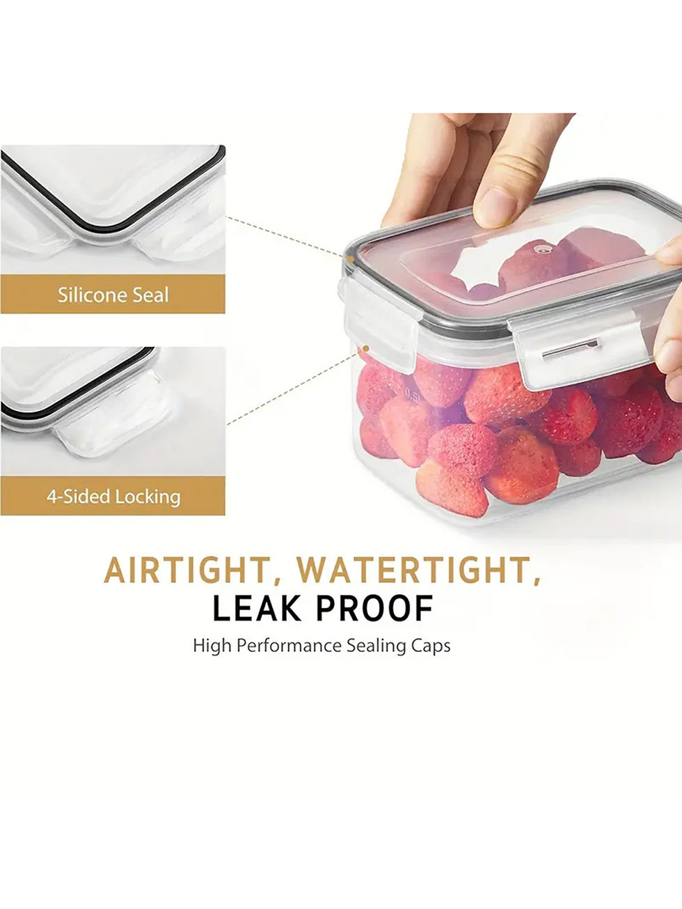 Thumbnail: 24pcs Airtight Food Storage Containers with Labels for Flour Grains, Coffee Bean