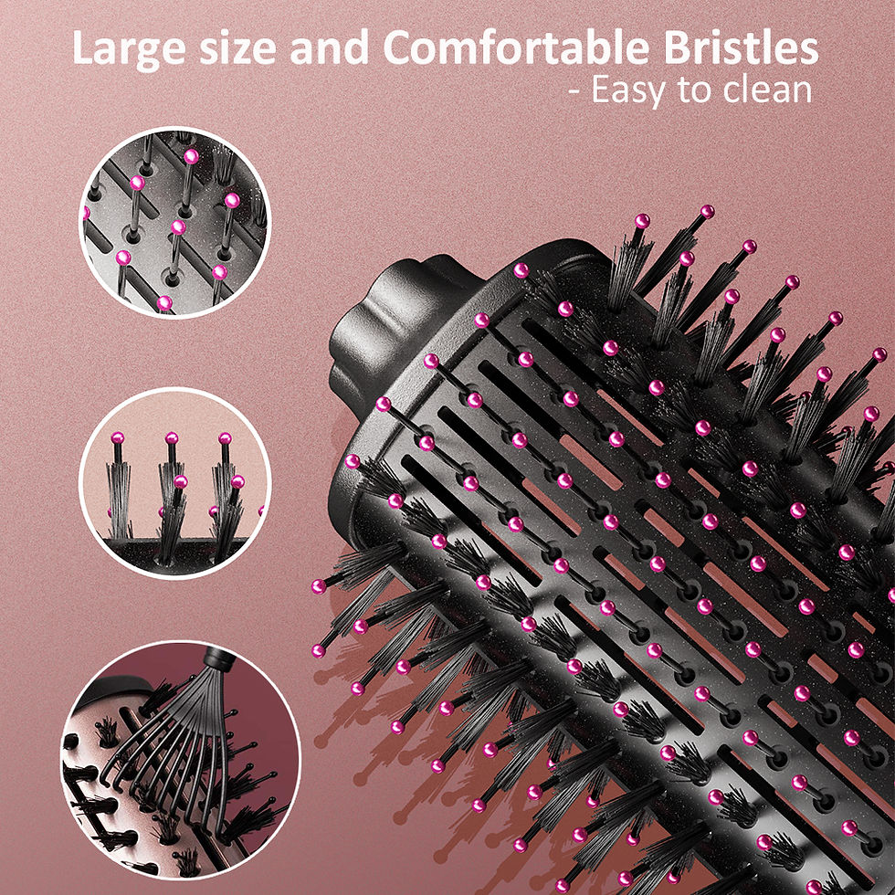 Thumbnail: KIPOZI Hot Air Brush 4 in 1 Hot Air Comb Reduces Frizz Static Electricity Hair D