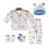 Thumbnail: Newborn Baby Clothes Set Cotton Tops Pants Hat Gloves Socks Summer Outfit Infant