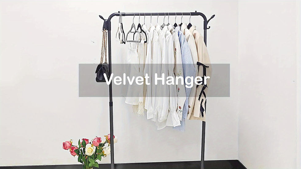 Thumbnail: 50 20pcs NON SLIP FLOCKED COAT CLOTHES HANGERS VELVET TROUSER HANGING SPACE SAVE