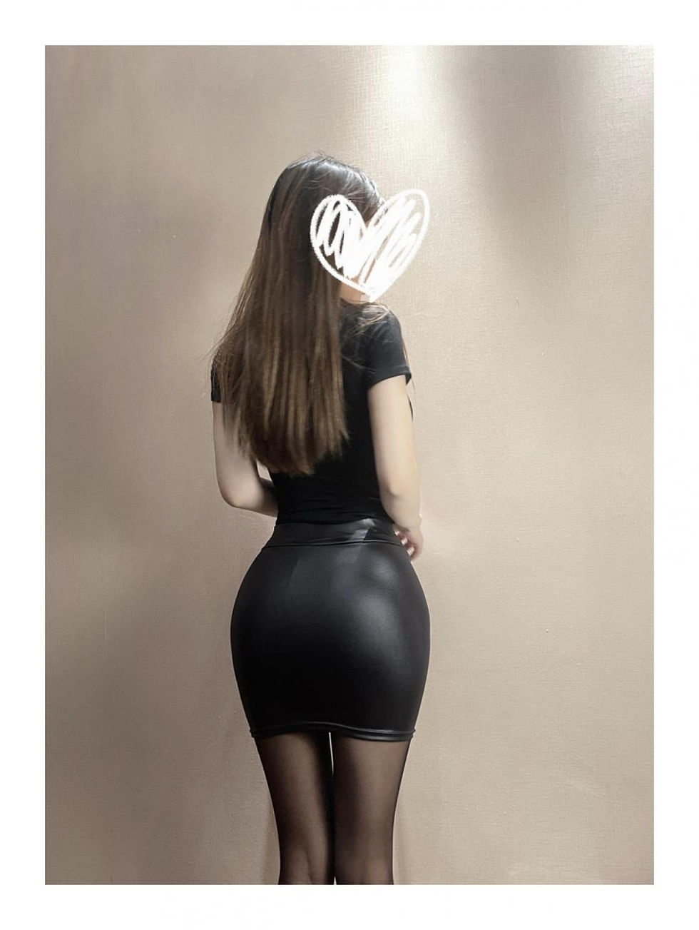 Thumbnail: Black Slim Imitation Leather Pencil Mini Skirt High Waist Sexy Fashion Korean Sh