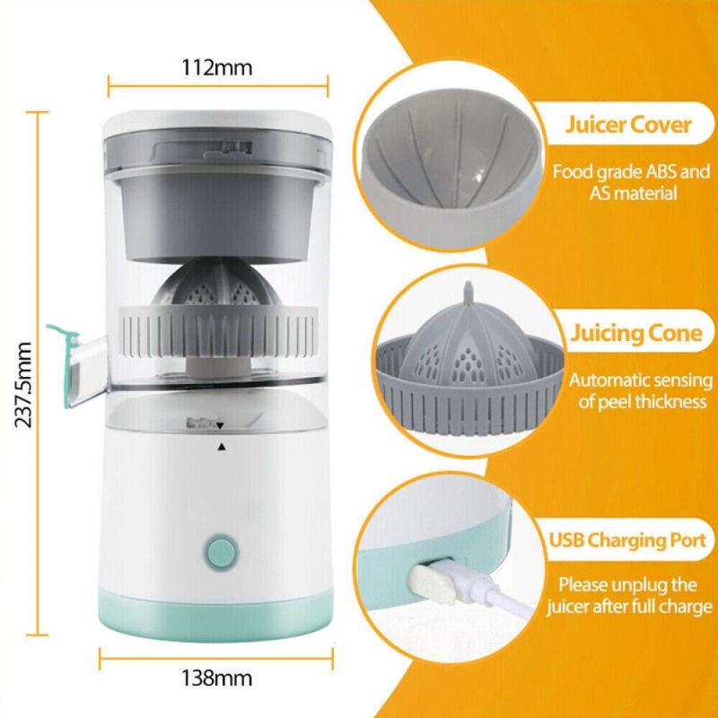 Thumbnail: Automatic Electric Citrus Juicer Orange Lemon Fresh Orange Juice Machine Potable