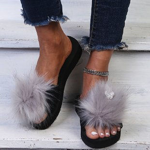 Thumbnail: 2025 New Autumn and Winter Open-Toe Cotton Slippers for Women, Cute Lobster and 