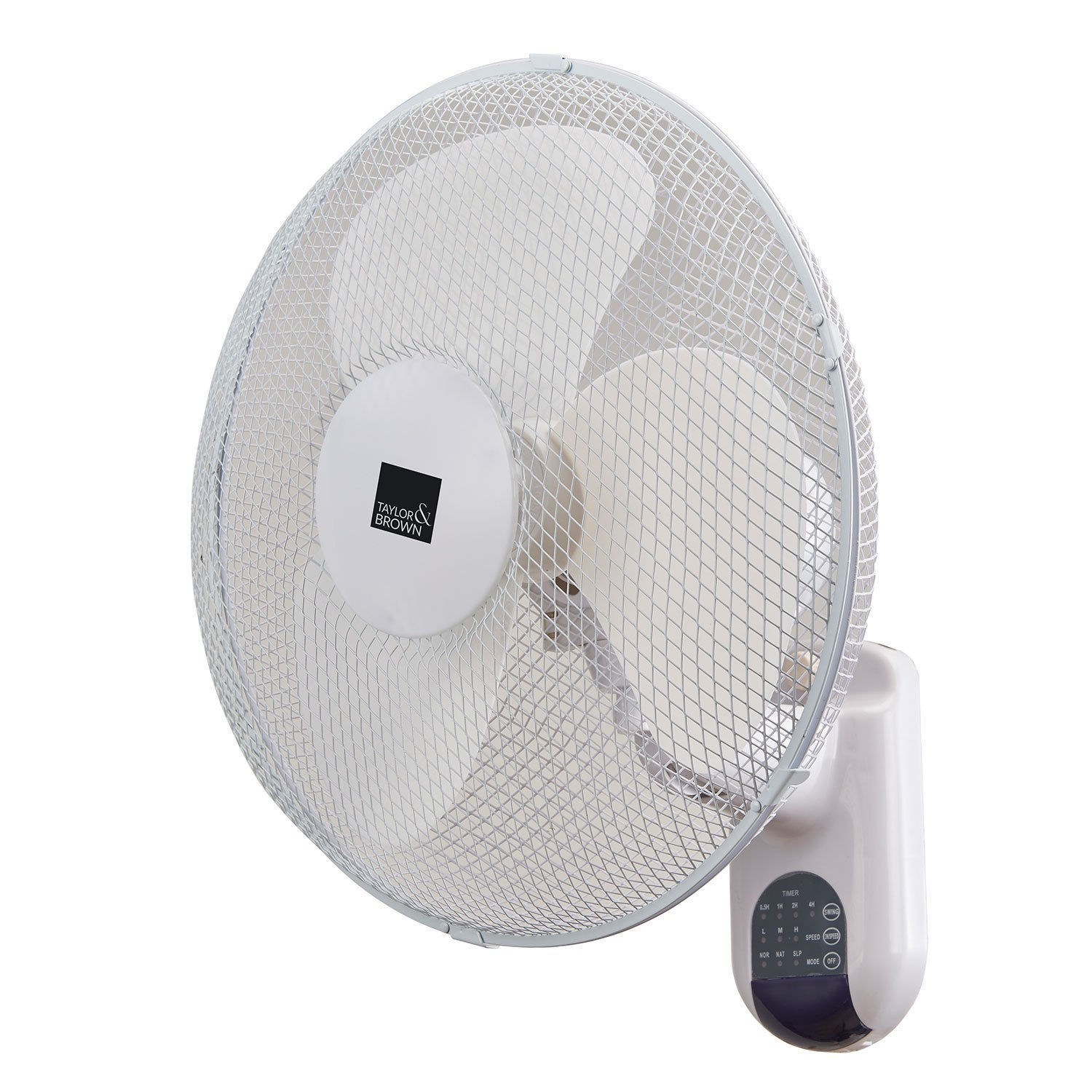 Taylor & Brown Wall Mounted Oscillating Fan with Remote Control | 16 Inch Head |