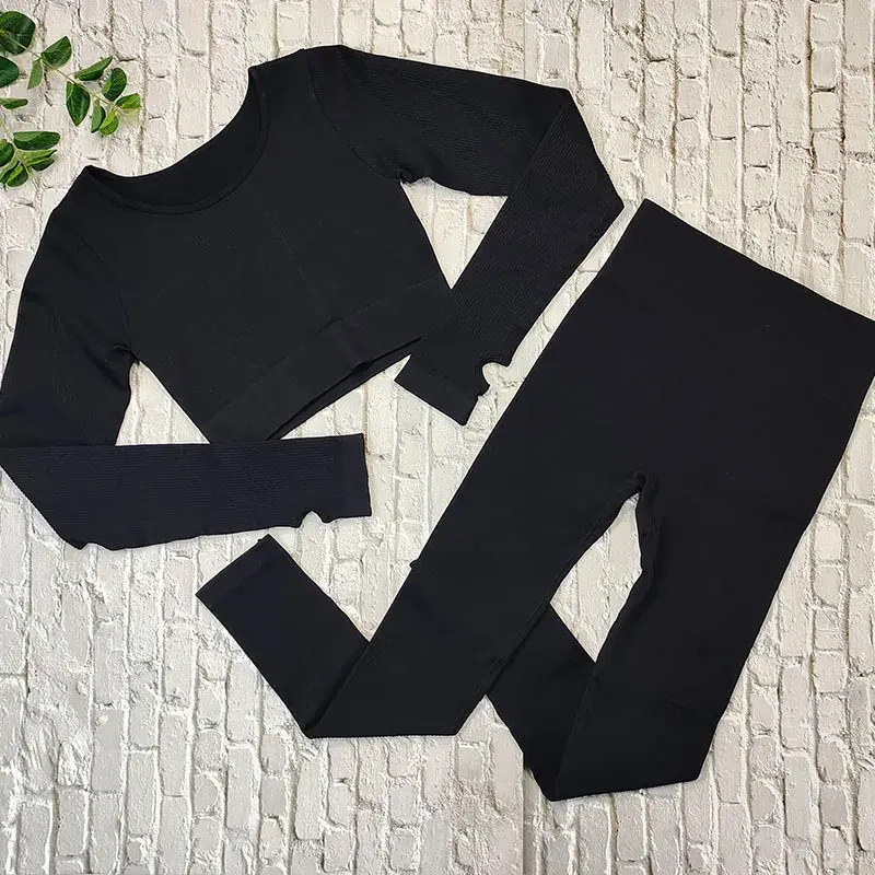 Thumbnail: Seamless Ribbed Leggings for Woman