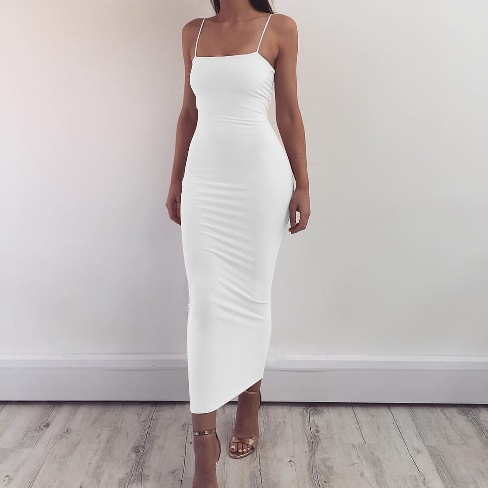 Thumbnail: JZ461 New Summer Women's Dress Long Sling Dresses Club Sexy Suspender Dress