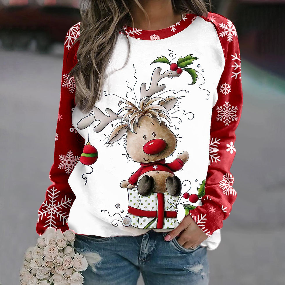 Thumbnail: Unisex Round Neck  Christmas Sweater