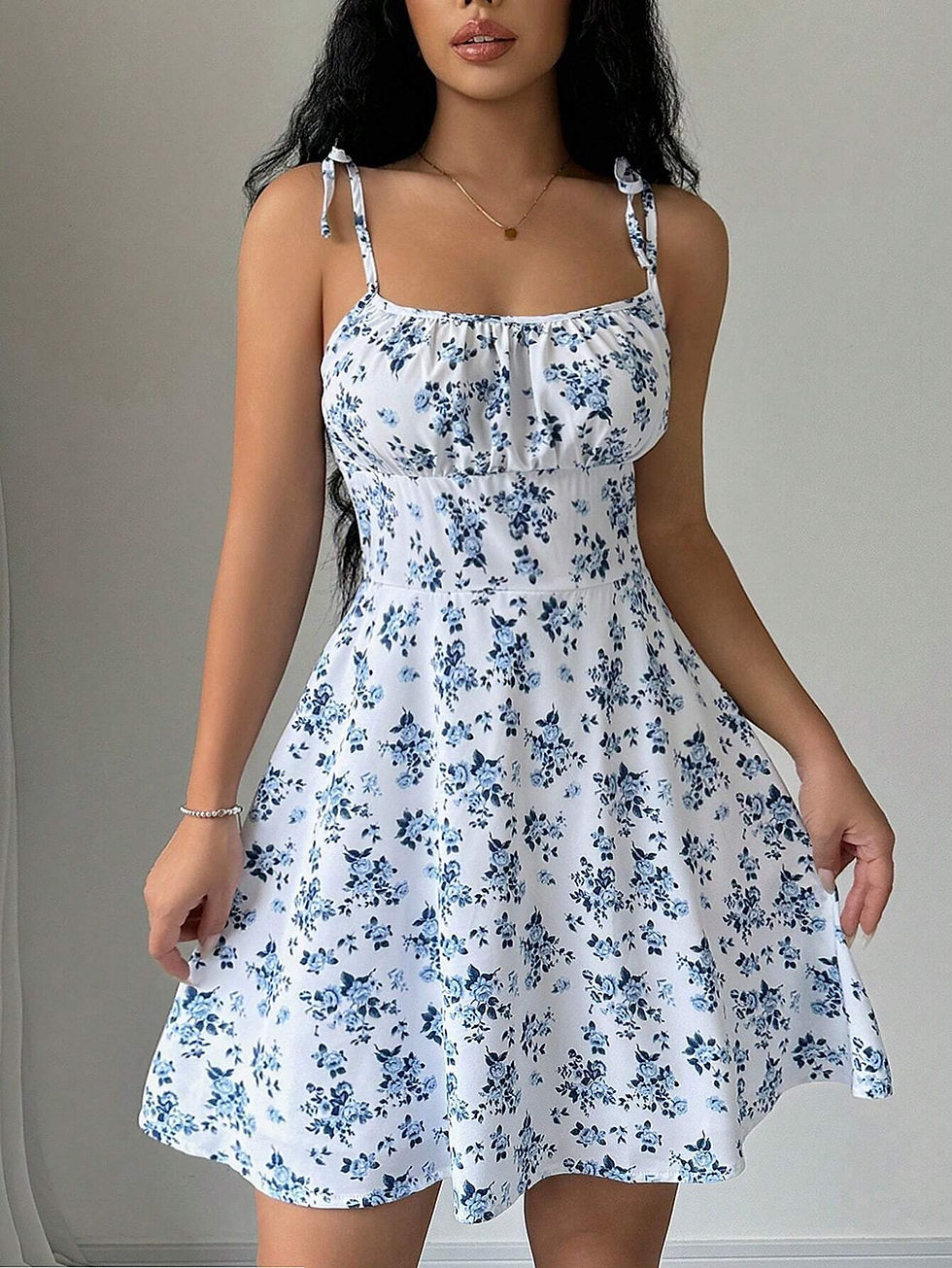 Thumbnail: Women's Summer Floral Spaghetti Strap Beach Short Dress,Womens Dresses,Woman Clo
