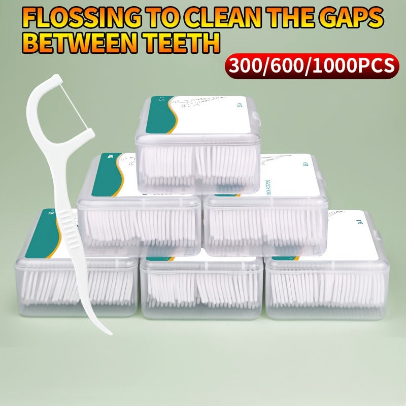 DentFresh 1000/600/300 Count Unflavored Polyethylene Dental Floss Sticks - Smoot