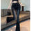 Thumbnail: High Waist Bell Bottom Jeans Women's Elastic Casual Cotton Denim Pants Flared Lo