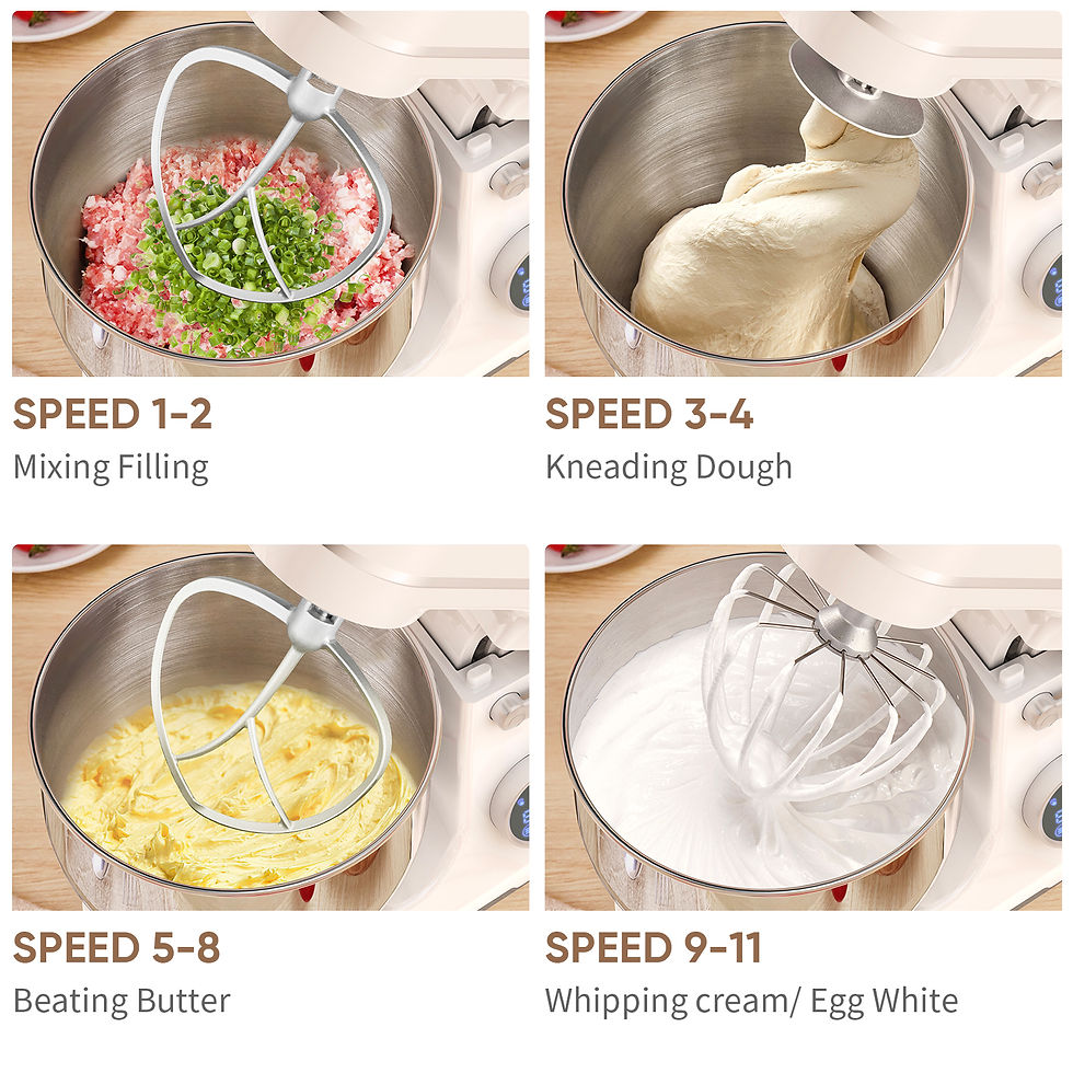 Thumbnail: BioloMix Kitchen Food Stand Mixer, 1200W 11-Speeds DC Motor, Digital OLED Screen