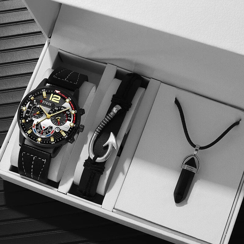 Thumbnail: 3PCS Set Fashion Men's Watches