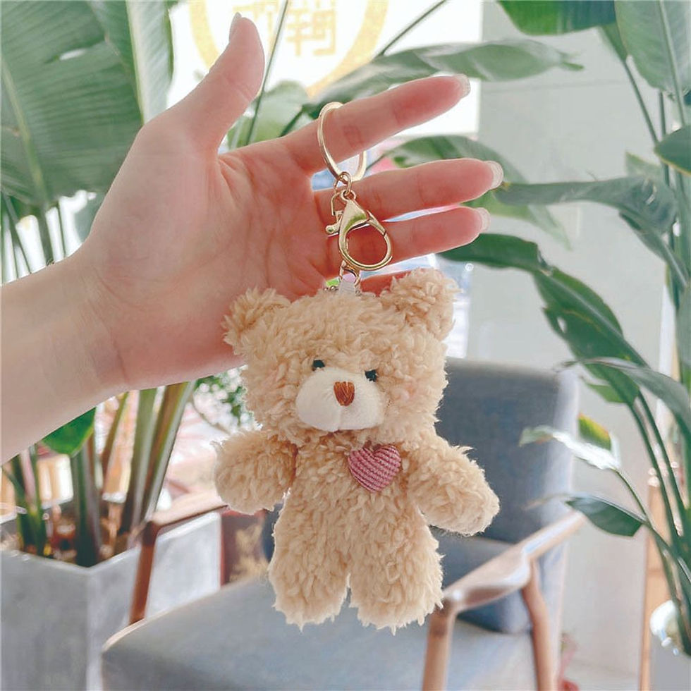 Thumbnail: Kawaii 11cm Soft Teddy Bear Keychain Plush Toys