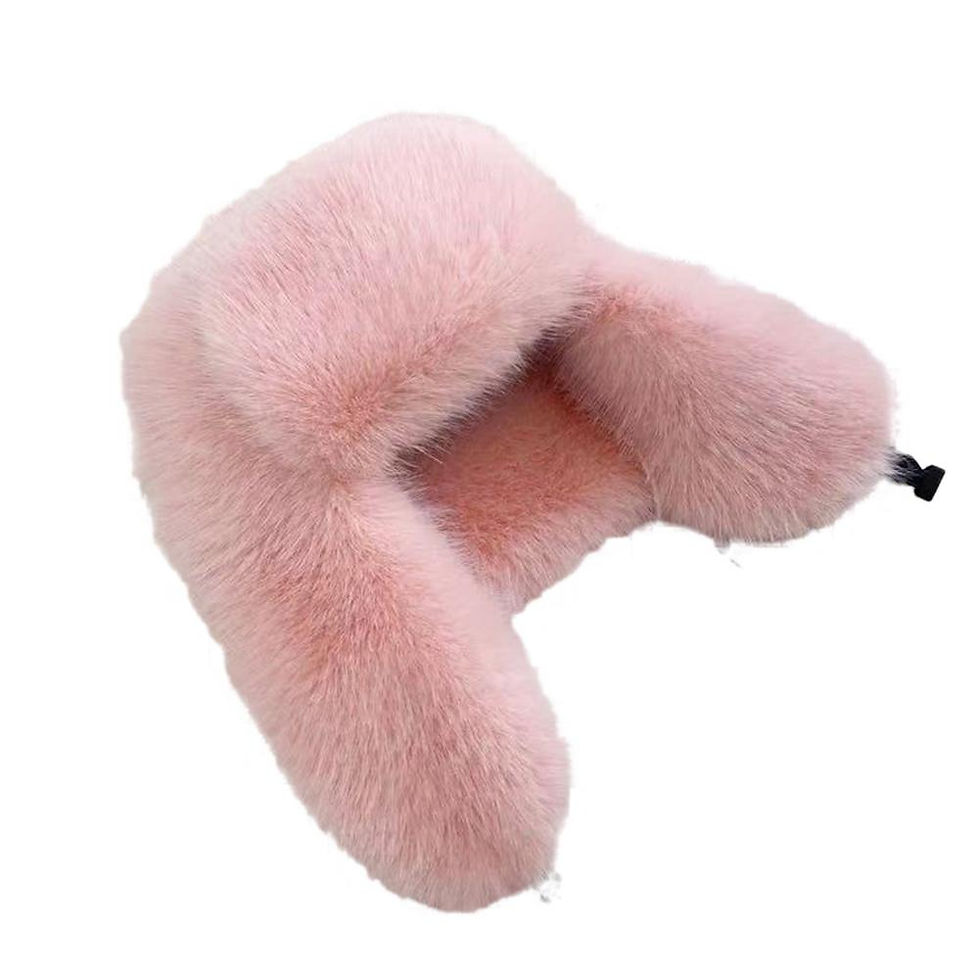 Thumbnail: Faux Fur Bomber Hat Or Women And Men Windproof Warm Earmuffs Windproof Earflap C
