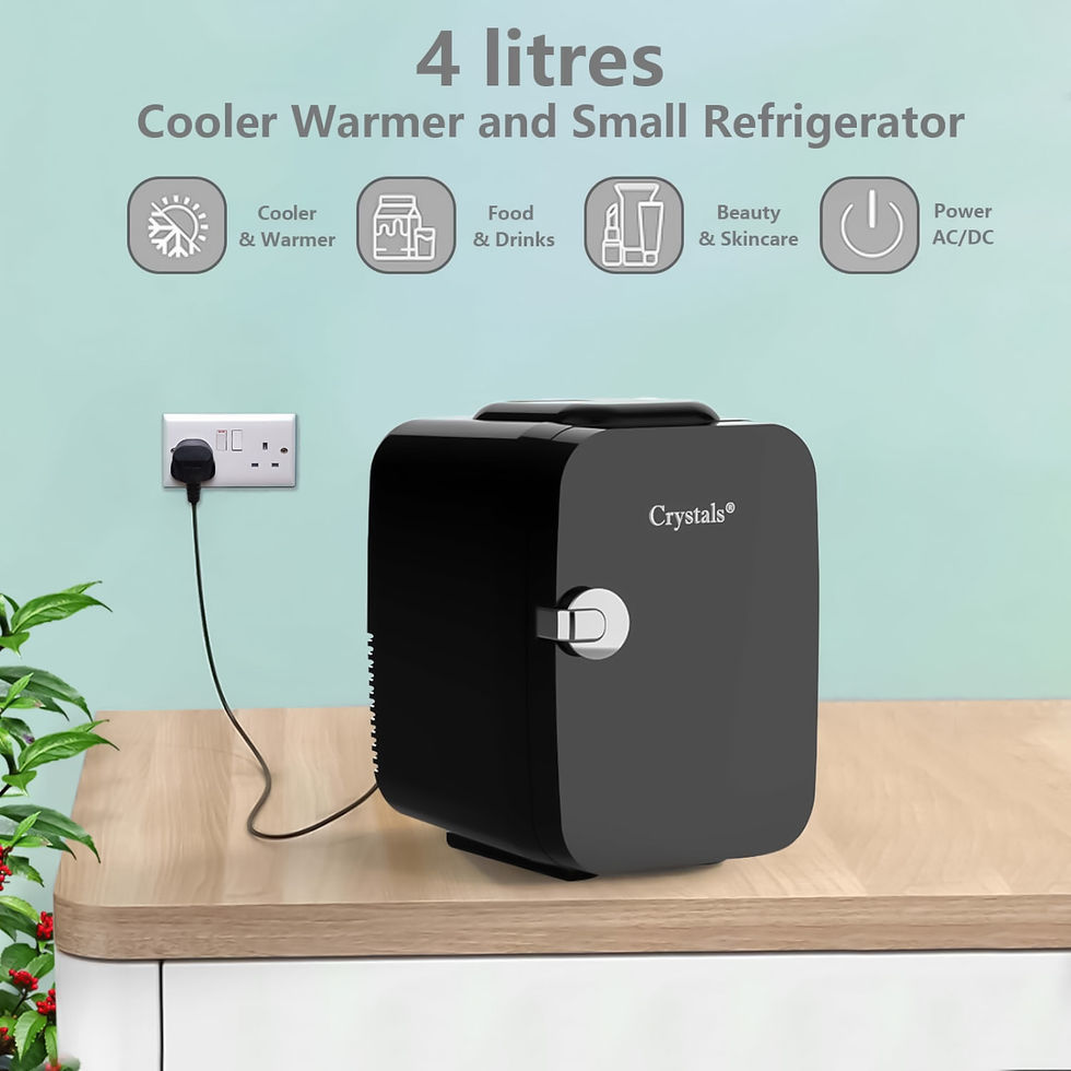 Thumbnail: Mini Fridge, 4 Litre Table Top Small Fridge Cooler & Warmer for Car Bedrooms Des