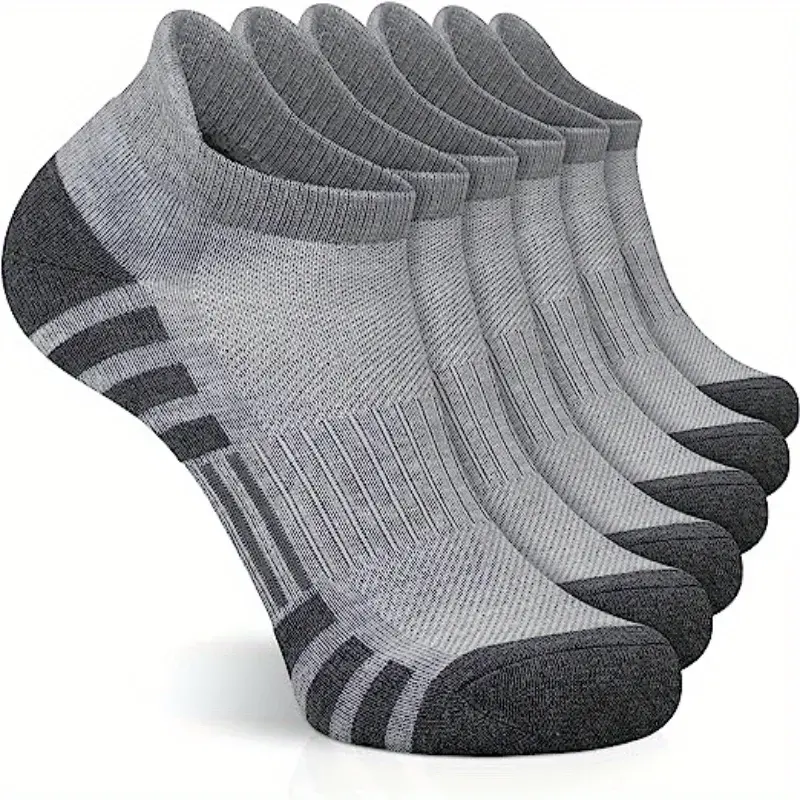 Thumbnail: 6 Pairs Ankle Athletic Running Socks