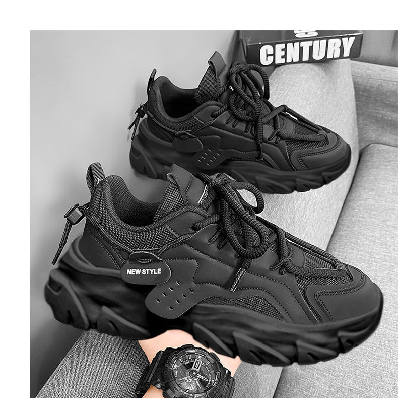 Thumbnail: Men's Shoe Breathable Thick Soled Casual Sneakers Outdoor Running Four Seasons N