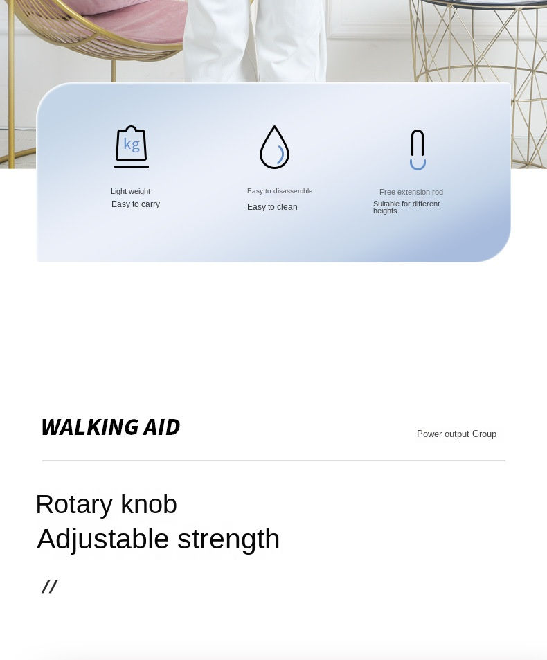 Thumbnail: Walking Assistance Elderly Rehabilitation Training Equipment Stroke Hemiplegic E