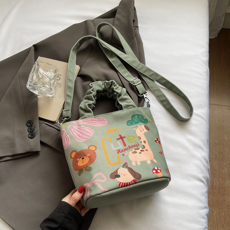 Thumbnail: Casual Bags for Women High Quality Canvas Shoulder Bag Japan Style Cartoon Handb
