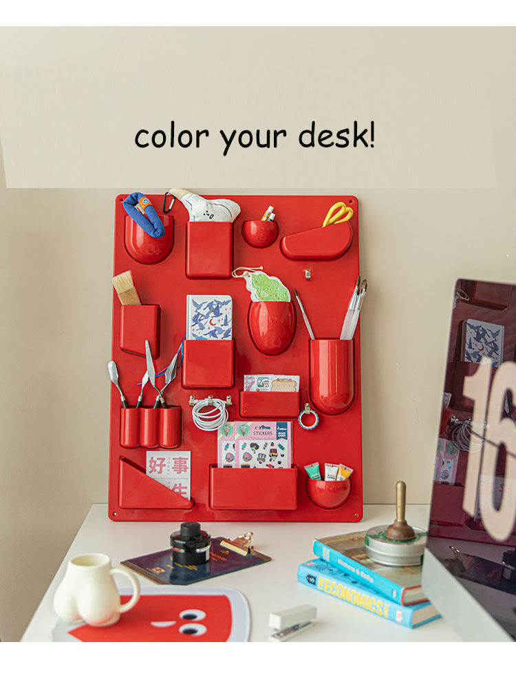 Thumbnail: Wall-mounted Storage Rack with Hooks for Office, Kitchen and Workshop Children's