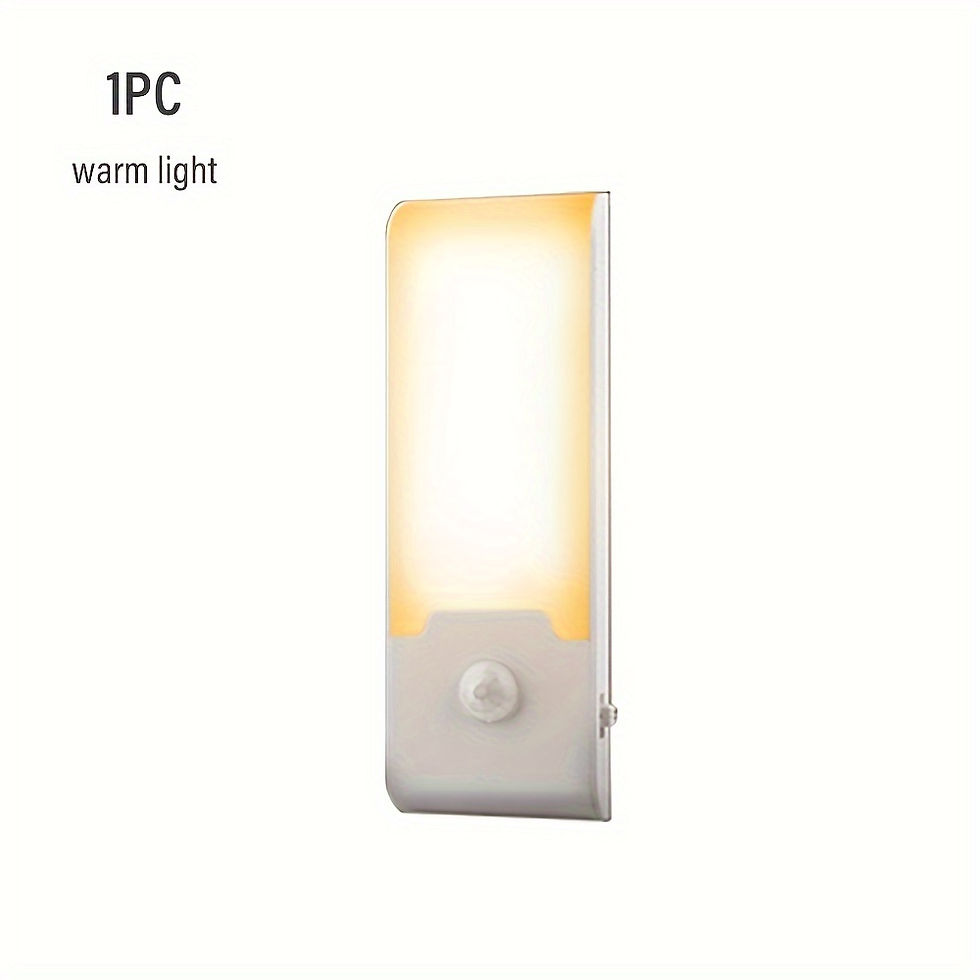 Thumbnail: [Adjustable Brightness Night Light] 1/2pcs Motion Sensor Night Light, 12LED Dete