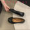 Thumbnail: Spring Women Flat Split Toe Shoes with Bow Soft Leather Bow Tie Front Shallow Sl