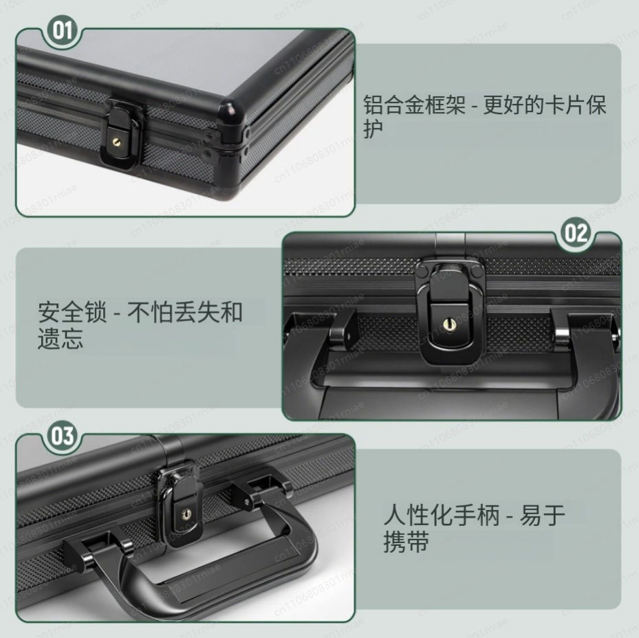 Thumbnail: Aluminum Alloy Toolbox Card Silver Storage Box Night Market Stall Box Portable F