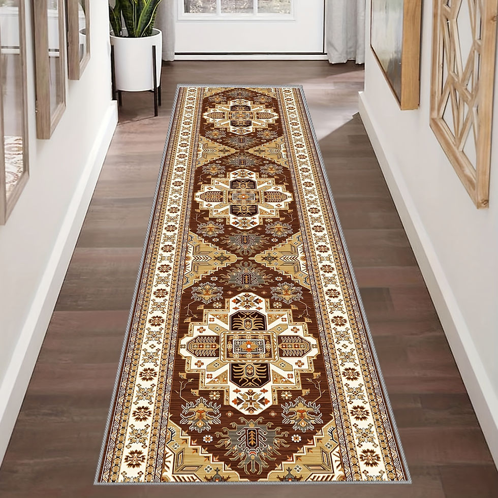 Thumbnail: 1pc 850g Crystal Velvet 0.7cm Thick Runner Mat with Non-Slip Backing - Machine W