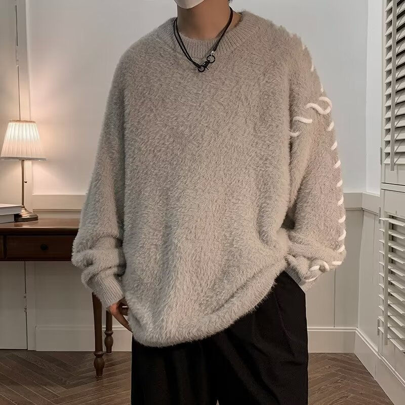 Thumbnail: 2023 Sweater Men's and Women's Winter Fashion Brand Ins Design Crewneck Pullover