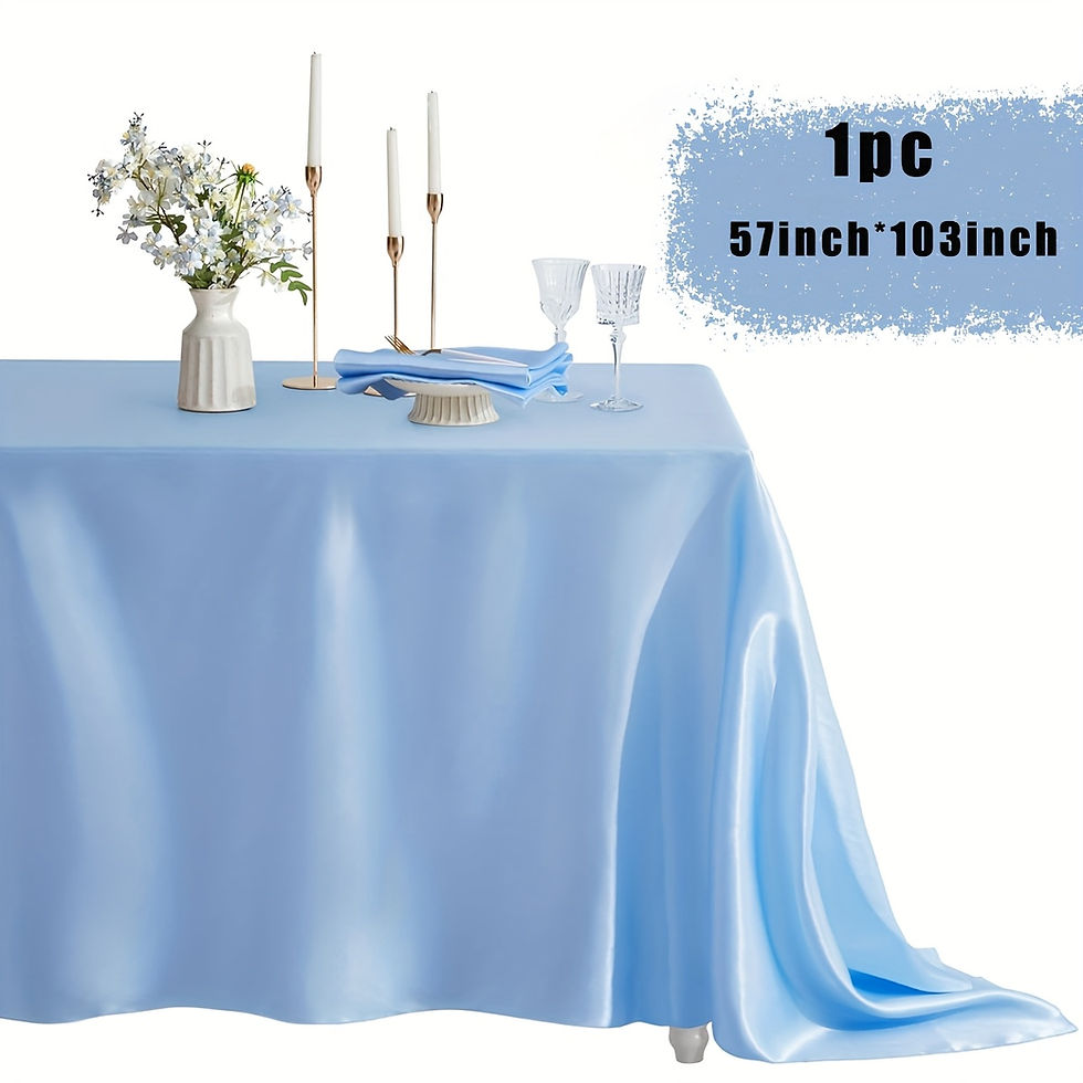 Thumbnail: 1pc Tablecloth Wedding Rectangular Tablecloth Satin Tablecloth Shiny Tablecloth 