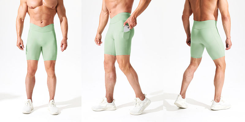 Thumbnail: Men Outdoor Running Shorts Pocket GYM Exercise Fitness Leggings Basketball Hikin