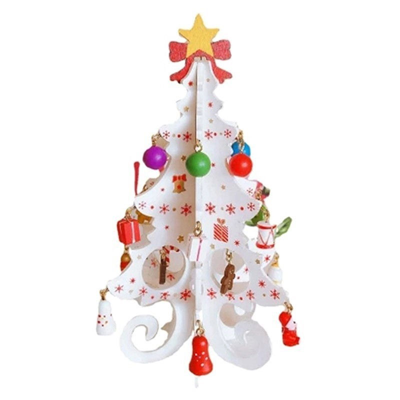 Thumbnail: Christmas Tree Children's Handmade DIY Stereo Wooden Christmas Tree Scene Layout